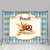 Aus Holz Blau Diamant Bier Prost Oktoberfest Hintergrund